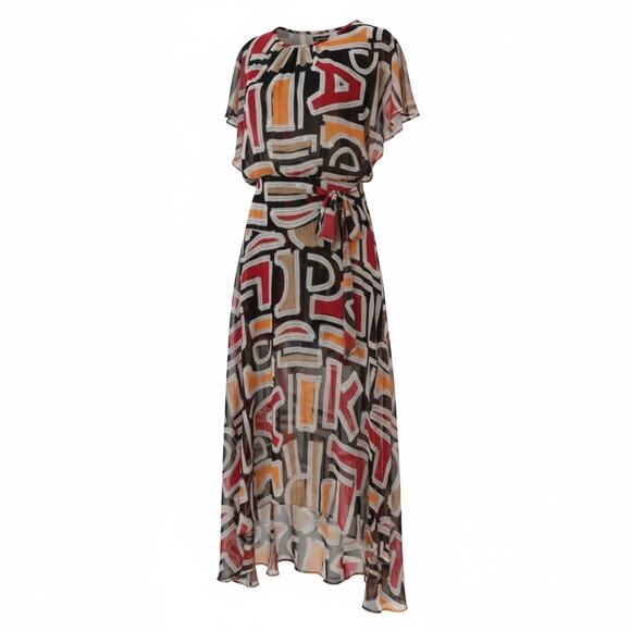 Karl Lagerfeld Paris Dresses & Skirts - Karl Lagerfeld Paris Multicolor High-How Flutter Sleeve Dress Size 4 - NWT